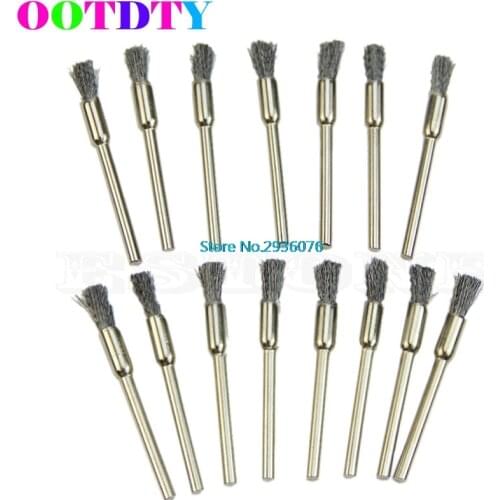 15PCS Mini Stainless Steel Wire Brushes Cup Wheel Dremel Accessories Rotary Tool APR5