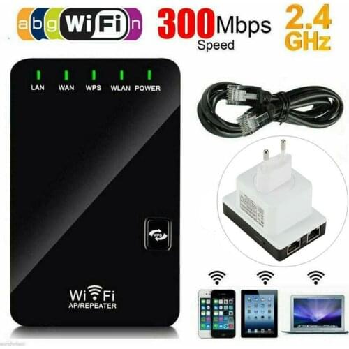 2 in 1 WLAN Repeater 300 Mbps WLAN Signal Booster Access point WiFi Booster Router 802.11n