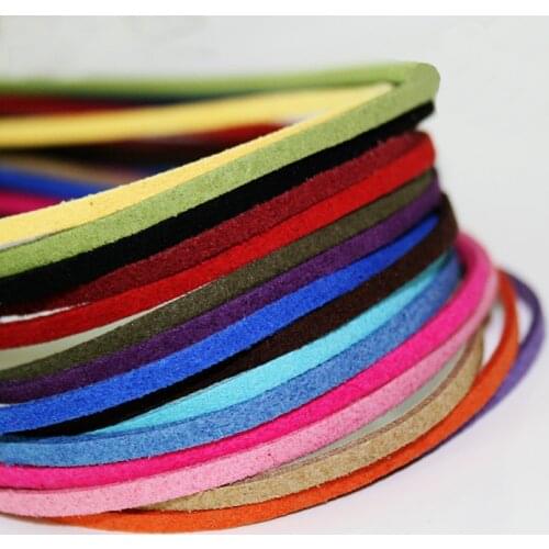 3mm DIY Multi-colors Korean Suede Cord (4 meters/roll) For Jewelry Making findings DIY Necklace & Bracelet Cord