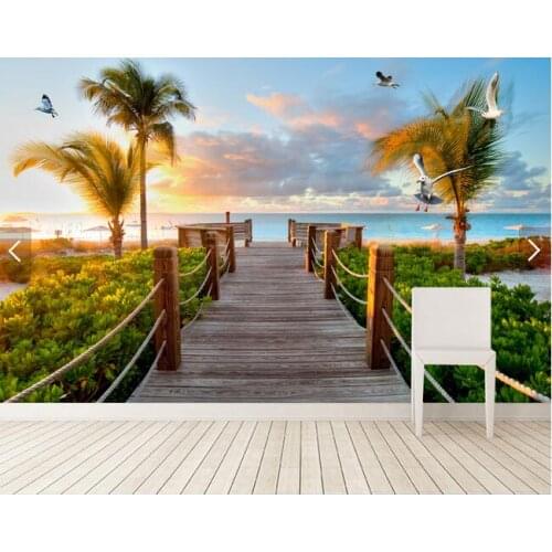 Custom 3D murals,Maldives landscape papel de parede.Hotel coffee shop living room sofa TV wall bedroom wallpaper