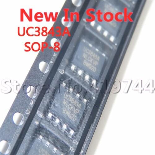 5PCS/LOT UC3843 UC3843A UC3843AD1R2G SOP-8 power management chip In Stock NEW original IC