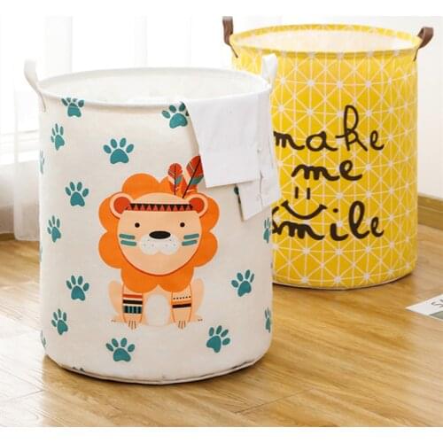 Baby Toys Storage Box Dirty Clothes Storage Basket Closet /Desk /Makeup Organizer Bucket Brief Laundry Bag for Home Bathroom