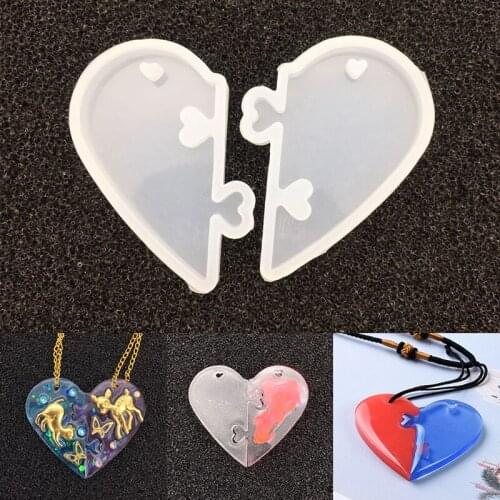 Pendant Mould Diy Crystal Epoxy Couple Pendant Mould New Product Love Lock Mould ValentineS Day Gift Handmade Ashtray Mould