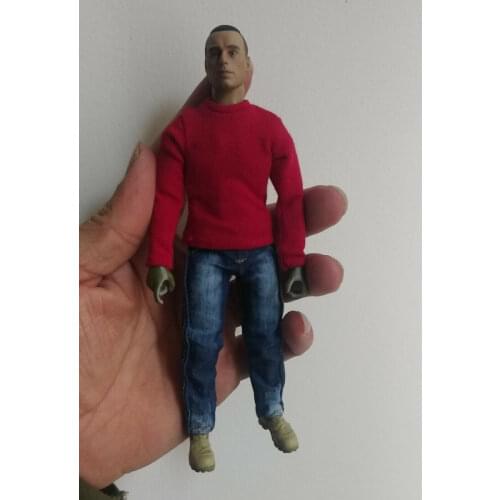 1/12 scale T-shirt +Jeans pants Model For 6" Figure