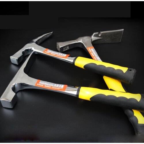 Sharp Mouth Geological Hammer Mine Exploration Survey Multifuctional Hand Tool Durable Rock Pick Geology Tool With Rubber Handle