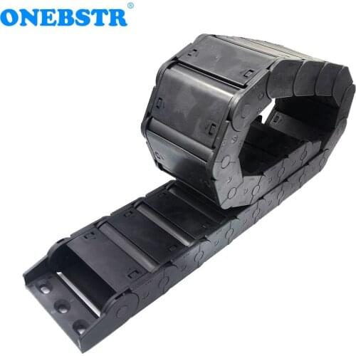 JFLO 1 Meter 25x77mm Wire Carrier Cable Drag Chain CNC Router Tools End Joints Closed On Both Sides Transmission Free Shipping