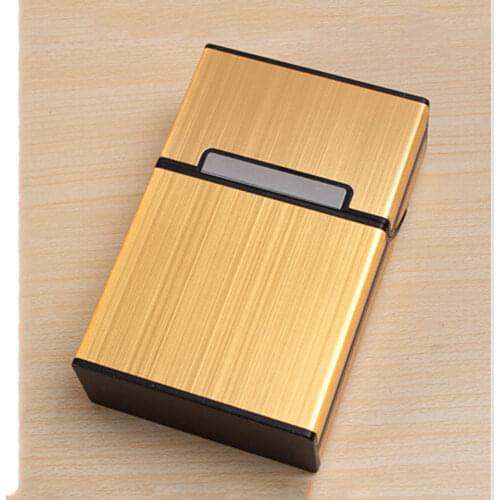 Aluminum Alloy Cigarette Box Metal Magnetic Button Cigarette Box for Men Woman Smoking Accessories