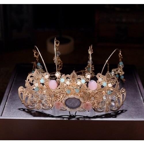 Super Fairy Chinese Ancient Style Head Crowns and tiaras Girl Phoenix Coronet wedding hair jewelry