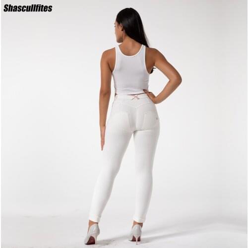 Shascullfites Melody Sport Women Fitness Yoga Pants Workout Running Activewear Bum lift High Elastic Gym Leggings White Trousers