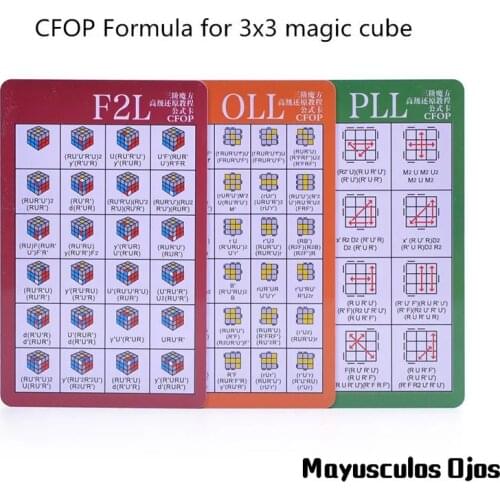MF 3pcs/Set 119 Advanced Formulas Magic F2L Pll Oll Puzzle Spinner Cube Tutorial Cfop Applies To 3x3 Speed Carry Card