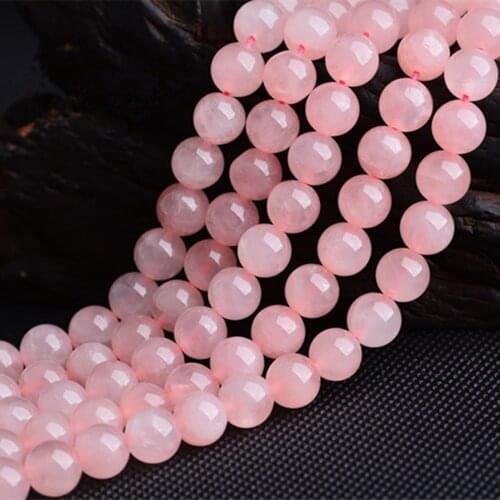 Grade A Natural Rose Quartz Beads NOT Dyed 4mm-14mm Smooth Polished Round 15 Inch Strand FJ01