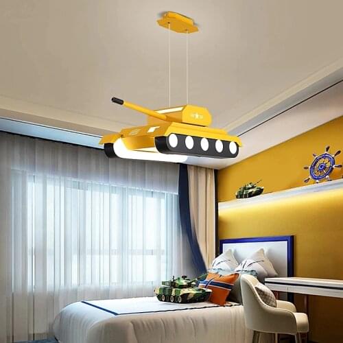 NEO Gleam NEW Ideal Tank Chandelier For Kids Room Children Boys Room Yellow or Green Finish Home Chandeliers AC90-260C Lighting