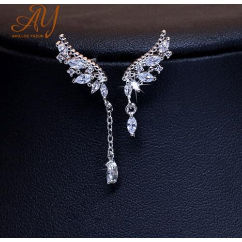 New Angel Wing Earrings 925 Sterling Silver Jewelry For Woman Make up Fashion Female Earrings Party Jewelry Wholesale