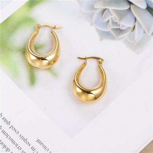 OUFEI Stainless Steel Jewelry Charms Small Hoop Earrings Set Woman Vogue 2019 Jewelry Accessories Free Shipping brincos