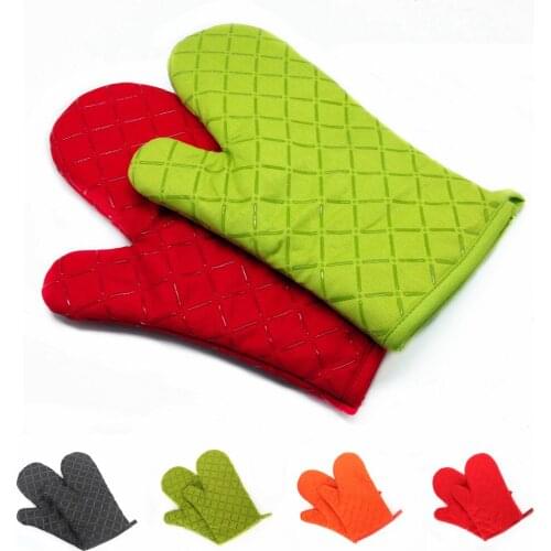 Baking High Temperature Oven Microwave Oven Gloves Heat Insulation, Anti-skid, Thickening And Lengthening A Pair