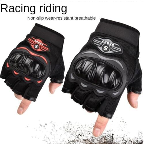 Outdoor Motorcycle Racing Half Finger Gloves Mens And Womens Mountain Bike Gloves Riding Sunscreen Anti Slip Anti Fall Gloves