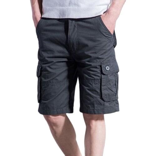 Shorts for Men Cargo Army Hiking Military Mens Casual Short Pants Male Branded Clothing Loose Cotton Boys Shorts 2021 Summer