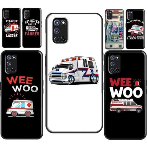Ambulance EMS EMT Paramedic For OPPO A52 A72 A92 A1K A5 A9 A53 A31 2020 F5 F7 Reno 4 Pro 2 Z Find X3 Pro Case Cover
