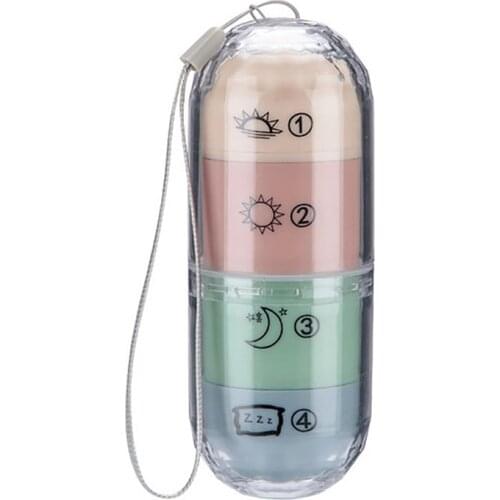 Convenient Pills Dispenser Pill Organizer Tablet Pillbox Case Travel Medicine Pill Box Container Drug Divider Medicine Box