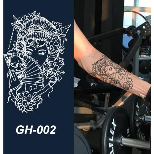 Body Art Plant Juice Temporary Tattoo Sticker Waterproof Durable Herbal Gardenia Blue Tattoos Fashion Women Girls Arm Leg Chest