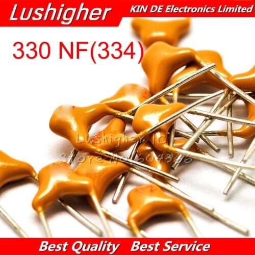 100PCS 330NF MLCC 0.33UF 20% 5.08MM 334 50V MLCC Multilayer Monolithic Ceramic Capacitor 0805