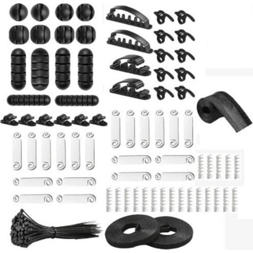 177Pcs Cable Management Cord Organizer Kit,Cable Sleeve,Cable Clips,Hook And Loop,Cable Protector,Labels For Home Office