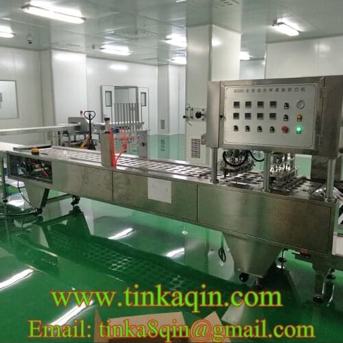 BG32A automatic plastic cup filling and sealing machine Drink Coffee packaging machine Milk tea cup trays sealing machine