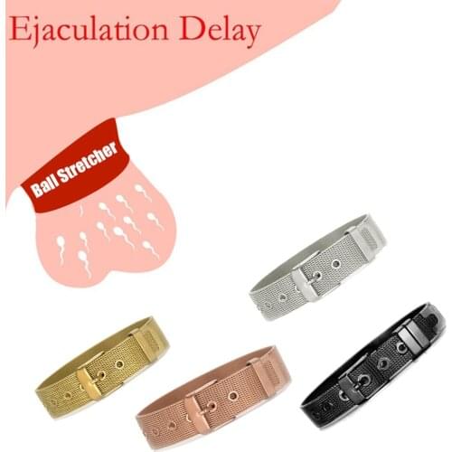 BDSM Adjustable Delay Ejaculation Portable Ourdoor Wear Ball Stretcher Male Cock Penis Ring Lock Scrotum Pendant Weight Sex Toys