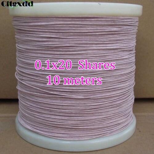 Cltgxdd 0.1x20 Shares Litz Wire Multi-strand Copper Wire Polyester For Filament Yarn Envelope Envelope 10 Meters/pc