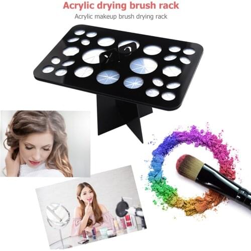 26 Hole Makeup Brush Drying Holder Acrylic Nail Art Pens Brushes Organizer Cosmetic Brush Dryer Stand Storage Rack