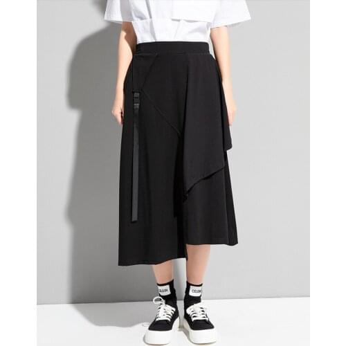 Designers three-dimensional cutting thin A-line skirt 2021 summer dark street fashion personalized skirt trend