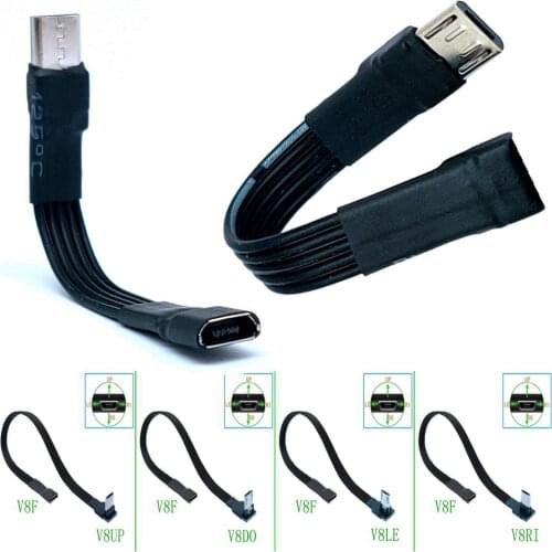 High Quality 5CM-100CM Micro USB 2.0 B 5pin Male to Female M/F Extension Charging Data Charger Lead Extender Cable 0.1m