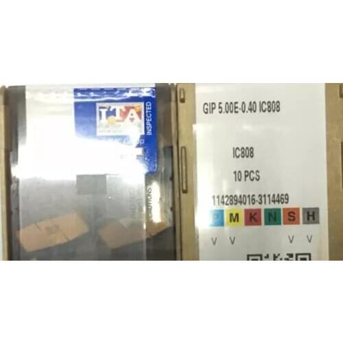 10 PCS CARBIDE INSERT GIP 5.00E-0.40 IC808