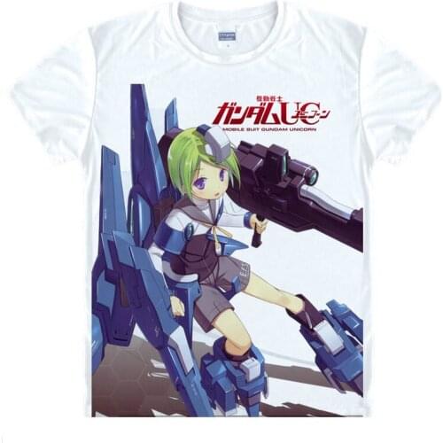 Mobile Suit Gundam 01 T-Shirt Gandamu Shirt Causal T-Shirts Anime & Manga Cool Awesome Novelty t-shirts anime Cartoon t shirts a