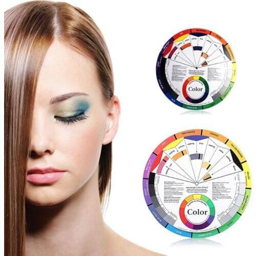 Paper Card Design Color Mixing Wheel Ink Chart Guidance Round Central Circle