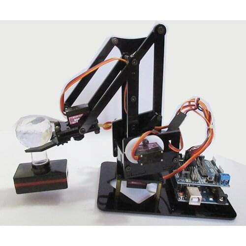 DIY 4 DOF Mechanical Robot Arm Clamp Clip Paw Handset Claw For Arduino Learning Kit ABB MiniArmUarm RC Bluetooth Android App Toy