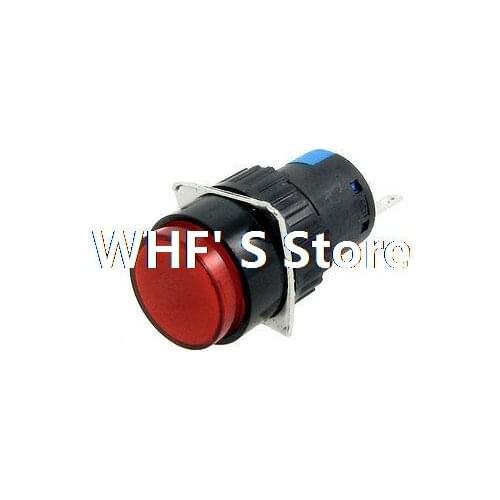 Momentary NO NC Red Round Shape Mini Pushbutton Switch A16