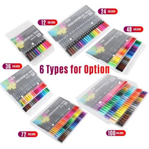 12-100 Colors Markers Set Double Tipped Colored Pens Fine Point Art Markers for Kids Adult Coloring Drawing Art Pen