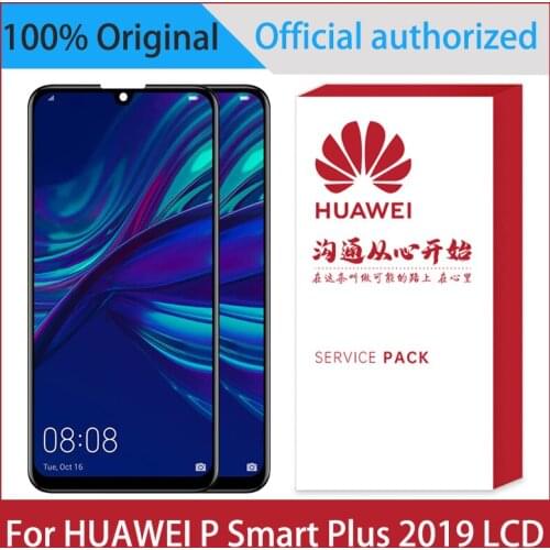 Original 6.3'' Display For Huawei P Smart Plus 2019 LCD POT-LX1 L21 Touch Screen Digitizer Assembly Replacement Parts With Frame