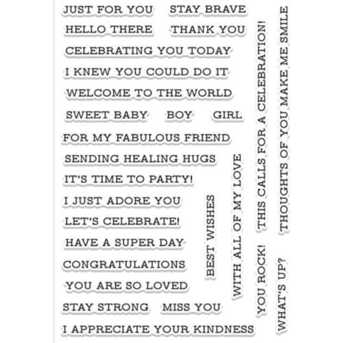 English Clear Stamp Mask Stencil /Seal for DIY scrapbooking/photo album Decorative clear stamp sheets A5036