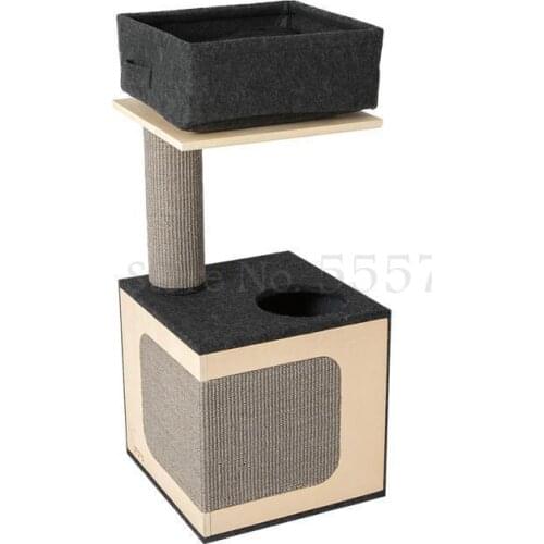 Cat climbing frame cat nest cat tree integrated cat climbing frame solid wood small export to Italy