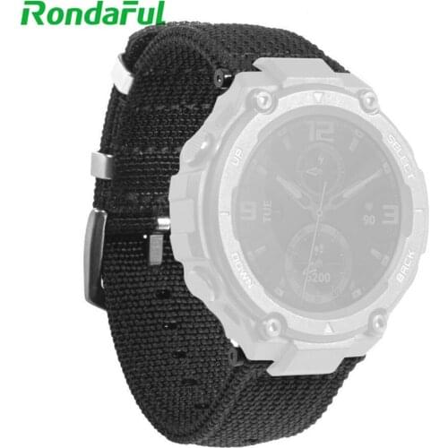 Watch Band Strap for Amazfit T-Rex Smartwatch Classic Premium Canvas Replacement Sports Bracelet with Tools Accessories