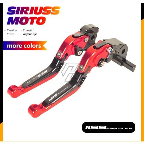 Motorcycle Foldable Brake Clutch Levers Case for Ducati 1199 Panigale S Tricolor 2012-2015