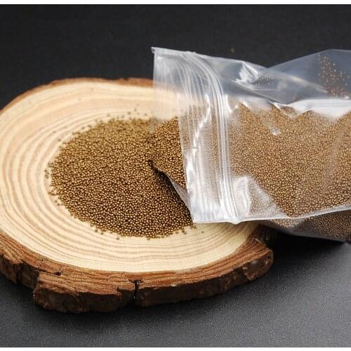 10g 30g 0.6mm-0.8mm Copper Color Micro Caviar Nail Art Tips Decoration Glass Bead Decoration DIY Colorful Beads Nail Decoration