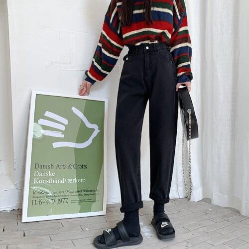 Light Blue Denim Trousers Vintage Wide Leg Pants Women Korean Straight Long Pants High Waist Casual Loose With Belt 2020 Autumn