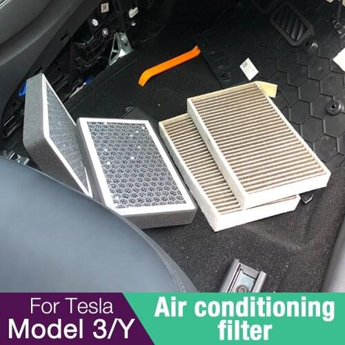 Model3 Air Filter HEPA Cleaner For Tesla Model 3 Model Y Replacement Cabin Air Filter 2Packs Air Conditioner Replacement Filter