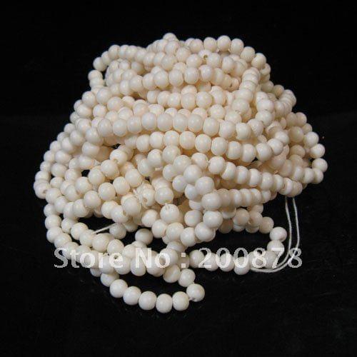 TSB0412 Tibetan ivory white Ox Bone loose prayer beads,6*5mm,100pcs lot