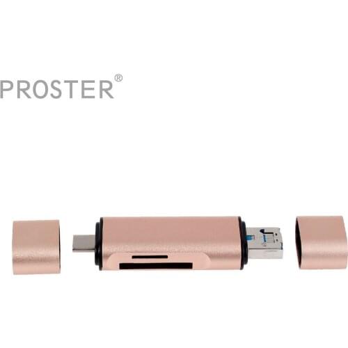 Type C port + USB-A port + Micro USB port Support Micro SD/SDHC/TF Card Reader Adapter For android phone and table New Macbook