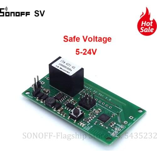 Itead SONOFF SV Wifi Smart Switch Safe Voltage WiFi Wireless Switch Smart Home Module Support Secondary Development Works Alexa