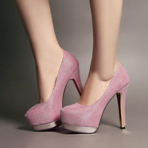 YMECHIC 2018 Ladies Wedding Bride Party Extreme High Heels White Pink Platform Shoes Woman Plus Size 45 Womens High Heel Pumps